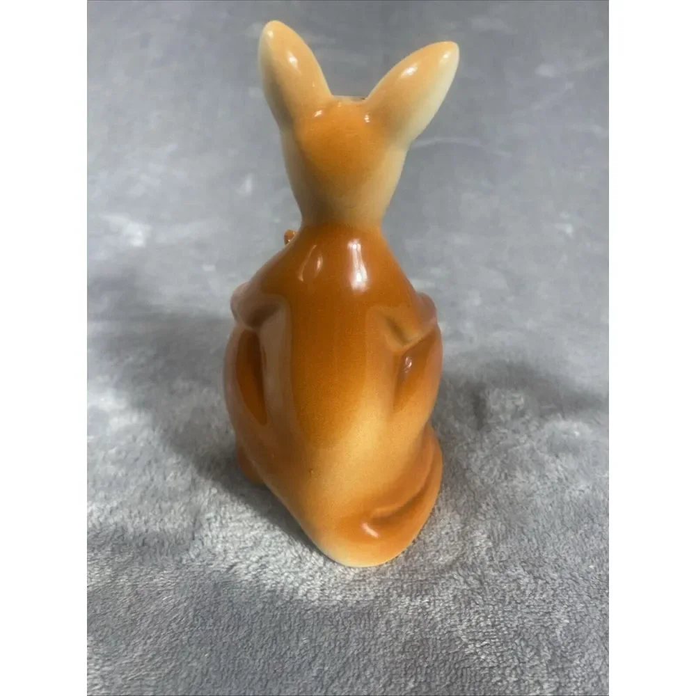 Vintage Ceramic Mom Kangaroo & Baby Joey Salt Pepper Shaker Set‎ Nesting Taiwan